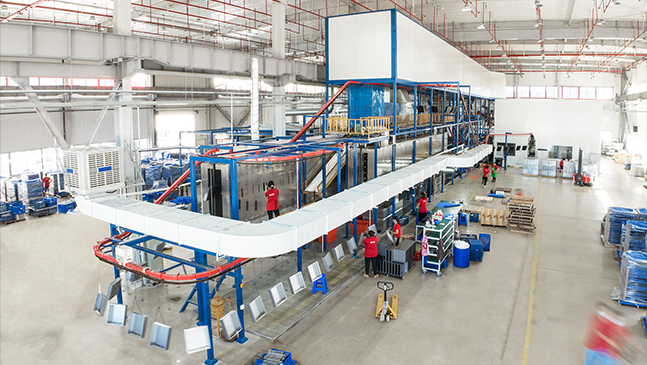 Powder coating line